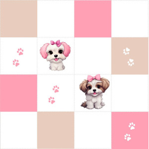 Lány kutyák kis pálya / 15 cm mező