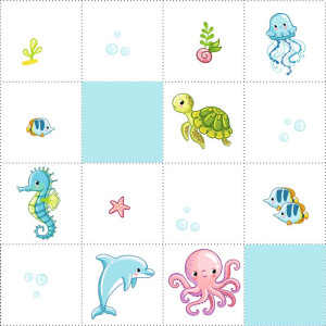 Tengeri állatos kis pálya / 15 cm mező