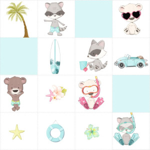 Állati nyaralás kis pálya / 15 cm mező