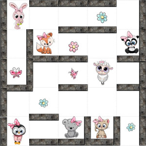 Állatos közepes pálya / 15 cm mező