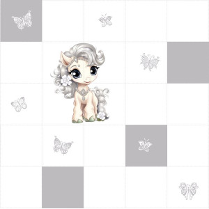 Ezüst Egyszarvús közepes pálya / 15 cm mező