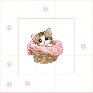 Cica kosárban közepes pálya / 15 cm mező