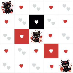 Fekete Cicák közepes pálya / 15 cm mező