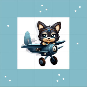 Cica Repülővel közepes pálya / 15 cm mező