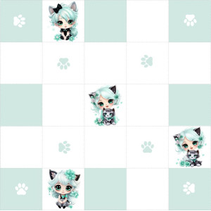 Cica lányok közepes pálya / 15 cm mező