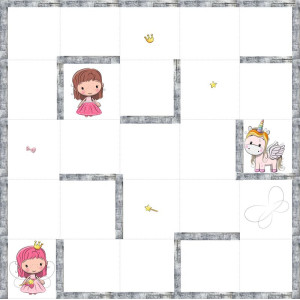 Egyszarvú és Királylány közepes pálya / 15 cm mező