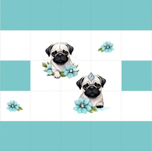 Kutyás Virágos közepes pálya / 15 cm mező