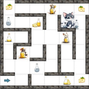 Macska-Egér Labirintus / nagy pálya / 15 cm mező Macska-Egér Labirintus / nagy pálya / 15 cm mező