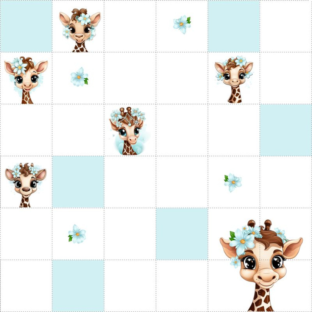 Zsiráfok és Virágok / nagy pálya / 12,5 cm mező Zsiráfok és Virágok / nagy pálya / 12,5 cm mező