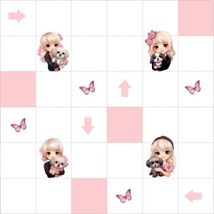 Lányok és Kutyák / nagy pálya / 12,5 cm mező