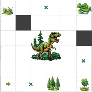 Trex dinoszaurusz / nagy pálya / 12,5 cm mező