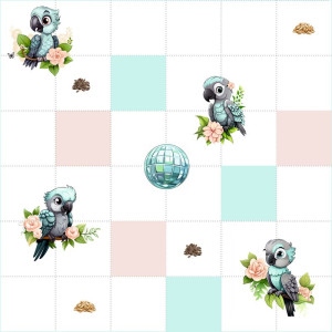 Papagájok / nagy pálya / 12,5 cm mező Papagájok / nagy pálya / 12,5 cm mező