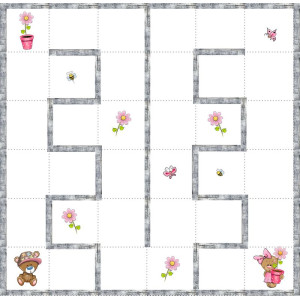 Kacskaringós labirintus - Tükör-maci pálya / nagy pálya / 12,5 cm mező