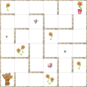 Maci virágvadászaton / nagy pálya / 12,5 cm mező