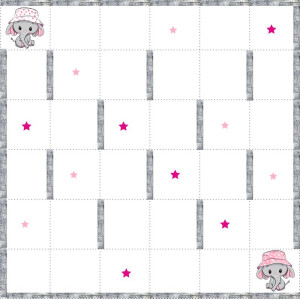 Csillagszedő Elefánt kislány Labirintus / nagy pálya / 12,5 cm mező