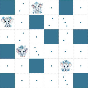 Elefántkavalkád / nagy pálya / 12,5 cm mező