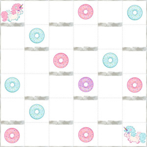 Egyszarvú fánkvadászat / nagy pálya / 12,5 cm mező