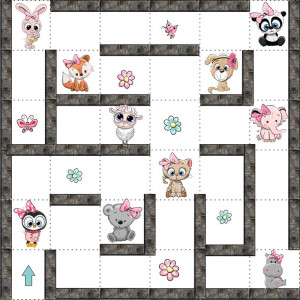 Kislány Állatok / nagy pálya / 12,5 cm mező