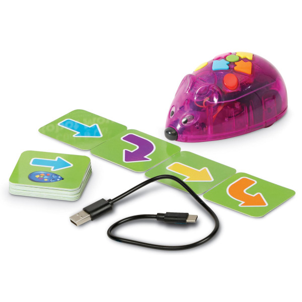 Code&Go Programozható Robot egér - újratölthető, átlátszó, lila