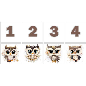 Bagoly Számkártya - 20 db