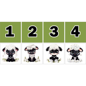 Bárányos Számkártya - 20 db