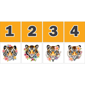 Tigrises Számkártya - 20 db