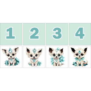 Csivava kutyás Számkártya - 20 db
