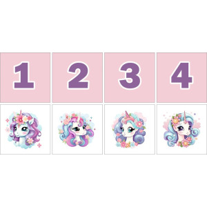 Unikornis Számkártya - 20 db