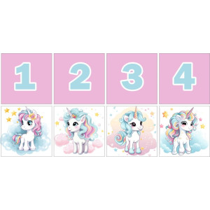 Egyszarvús Számkártya - 20 db