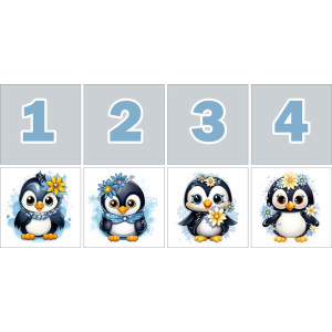Pingvines Számkártya - 20 db