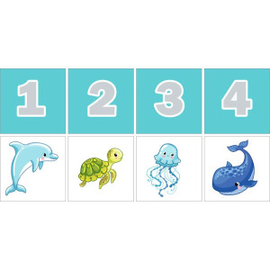 Tenger állatai Számkártya - 20 db
