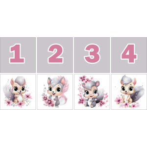 Ezüst Mókus Számkártya - 20 db