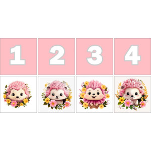 Pink Sündisznós Számkártya - 20 db