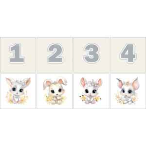 Nyuszikás Számkártya - 20 db