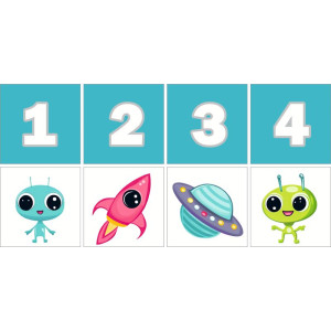 Űrlényes Számkártya - 20 db