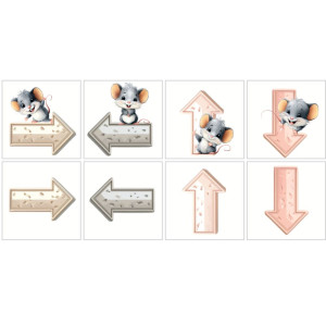 Parancskártyák, egeres, színes, kétoldalas - 20 db Parancskártyák, egeres, színes, kétoldalas - 20 db