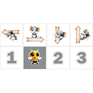 Parancskártya szett, egeres - 20 db