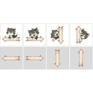 Parancskártyák, macskás - 20 db Parancskártyák, macskás - 20 db